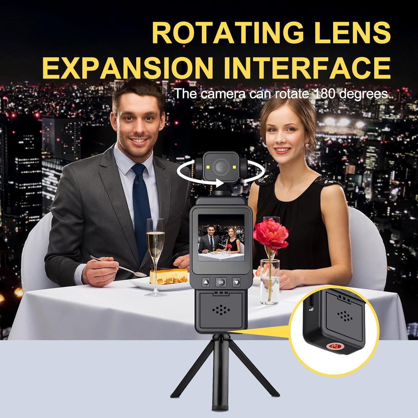 Camara de Accion 4K Portatil